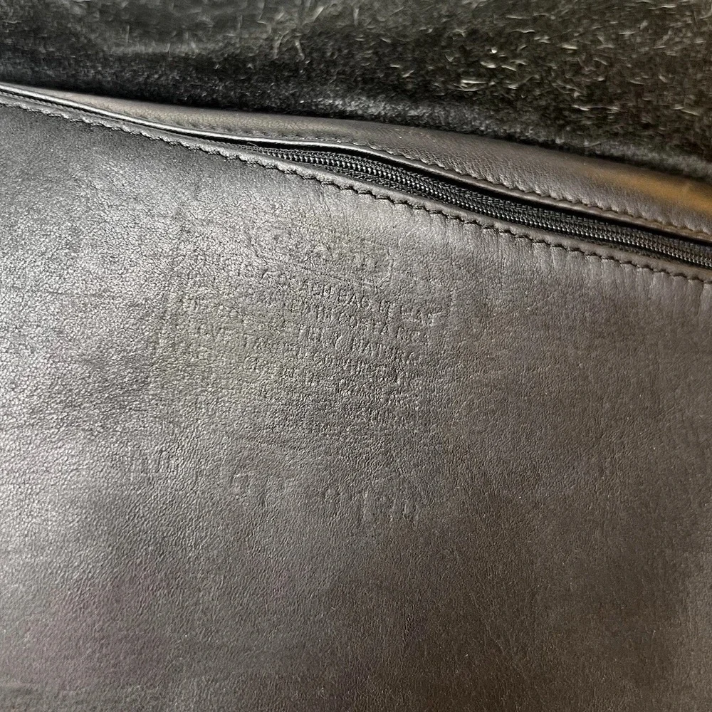 Vintage COACH Leather Hippie Flap Slim Crossbody Bag Nickel Hardware Black 9134